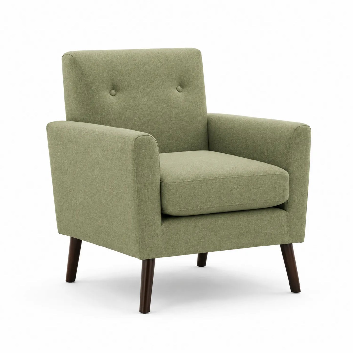Fotel tapicerowany z zielonego poliestru 85x80x75 cm