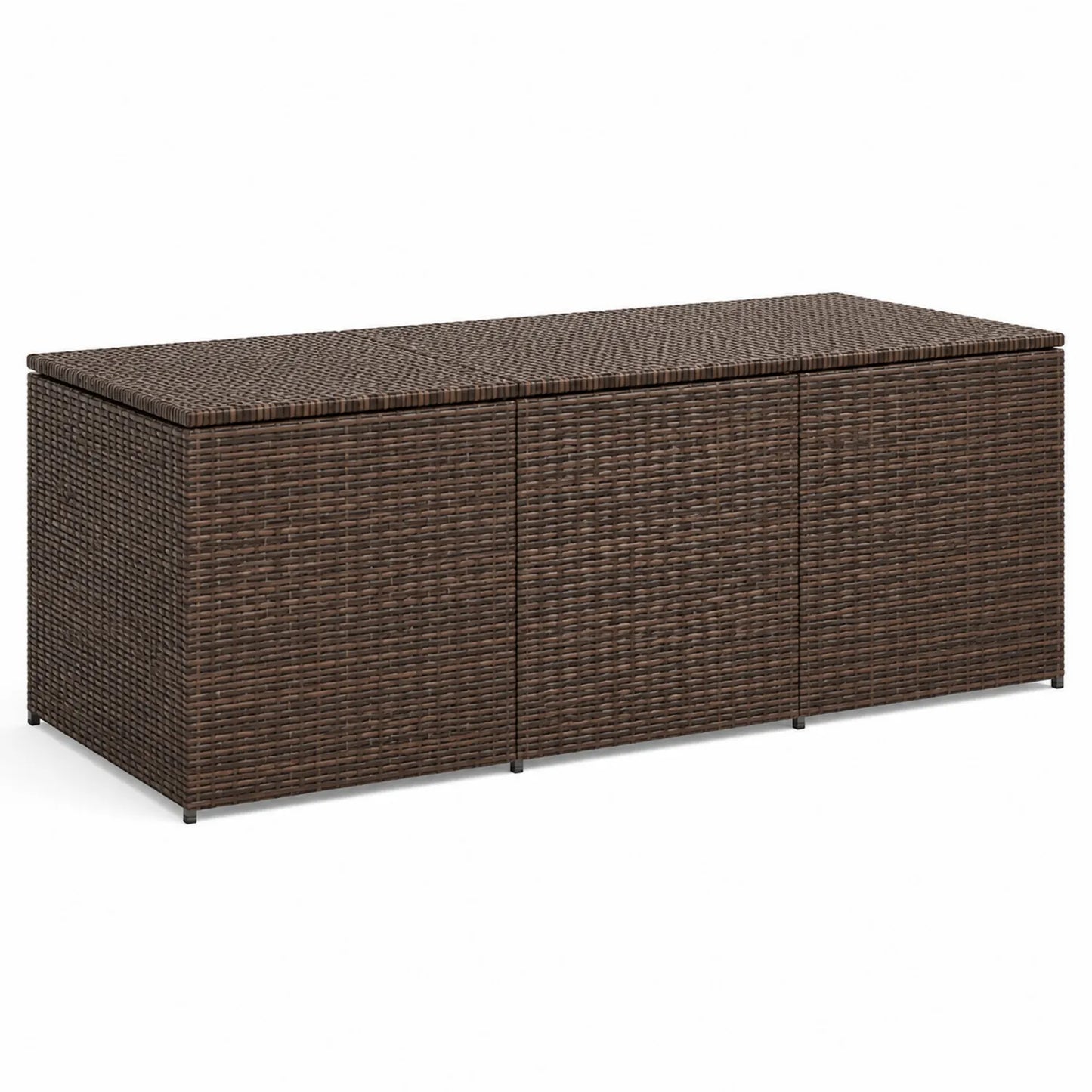 Skrzynia ogrodowa 120x50x45 cm polirattan Brązowy