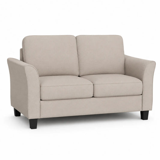 Dwuosobowa sofa z tkaniny beżowej