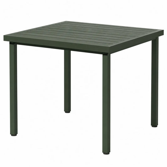 Stół ogrodowy aluminiowy kwadratowy 80x80 cm Zielony