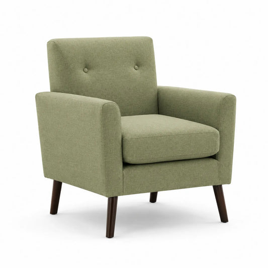 Fotel tapicerowany z zielonego poliestru 85x80x75 cm